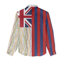 Hawaiian Tropical Plants Lei Women Casual Shirt National Flag Style - Polynesian Pride