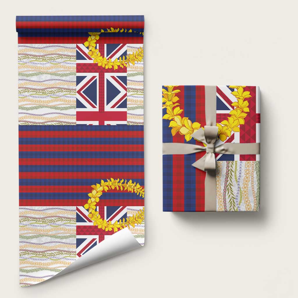 Hawaiian Tropical Plants Lei Wrapping Paper National Flag Style LT03 58" × 23" Multicolor - Polynesian Pride