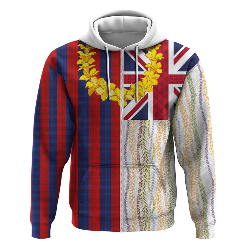 Hawaiian Tropical Plants Lei Zip Hoodie National Flag Style LT03 Zip Hoodie Multicolor - Polynesian Pride