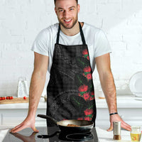 Hawaiian Kakau Art Apron Taro Leaves with Ohia Lehua and Pakala Pattern - Polynesian Pride