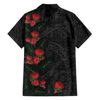 Hawaiian Kakau Art Family Matching Long Sleeve Bodycon Dress and Hawaiian Shirt Taro Leaves with Ohia Lehua and Pakala Pattern - Polynesian Pride