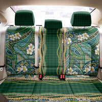 Hawaiian Art Flower Tribal with Lei Back Car Seat Cover Palaka Pattern Green Color LT03 - Polynesian Pride
