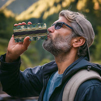 Hawaiian Art Flower Tribal with Lei 4 in 1 Can Cooler Tumbler Palaka Pattern Black Color - Polynesian Pride