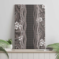 Hawaiian Art Flower Tribal with Lei Canvas Wall Art Palaka Pattern Grayscale LT03 - Polynesian Pride