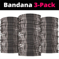 Hawaiian Art Flower Tribal with Lei Neck Gaiter Palaka Pattern Grayscale LT03 package One Size: 25*50cm Gray - Polynesian Pride