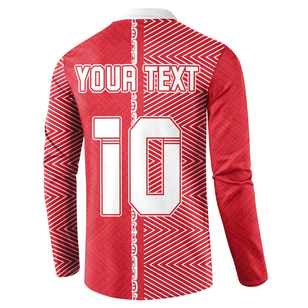 Custom Tahiti Football-Iron Warriors Button Sweatshirt