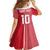 Custom Tahiti Football-Iron Warriors Family Matching Off Shoulder Short Dress and Hawaiian Shirt