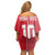 Custom Tahiti Football-Iron Warriors Family Matching Off Shoulder Short Dress and Hawaiian Shirt