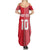 Custom Tahiti Football-Iron Warriors Family Matching Summer Maxi Dress and Hawaiian Shirt