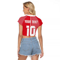 Custom Tahiti Football-Iron Warriors Raglan Cropped T Shirt