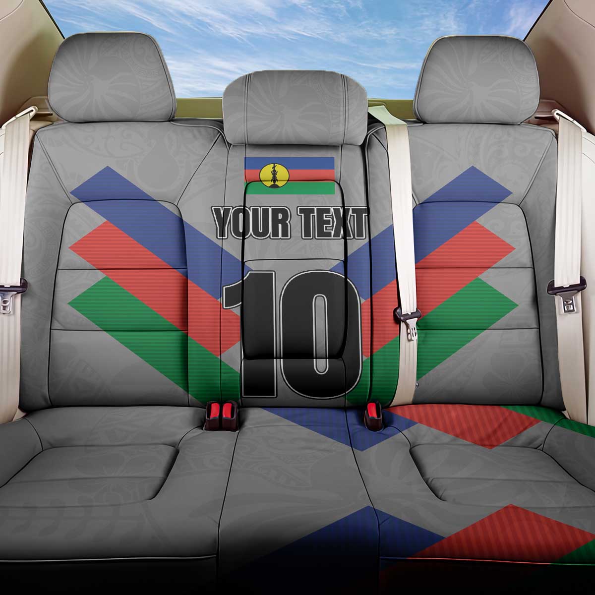 Custom New Caledonia-The Kagus Back Car Seat Cover