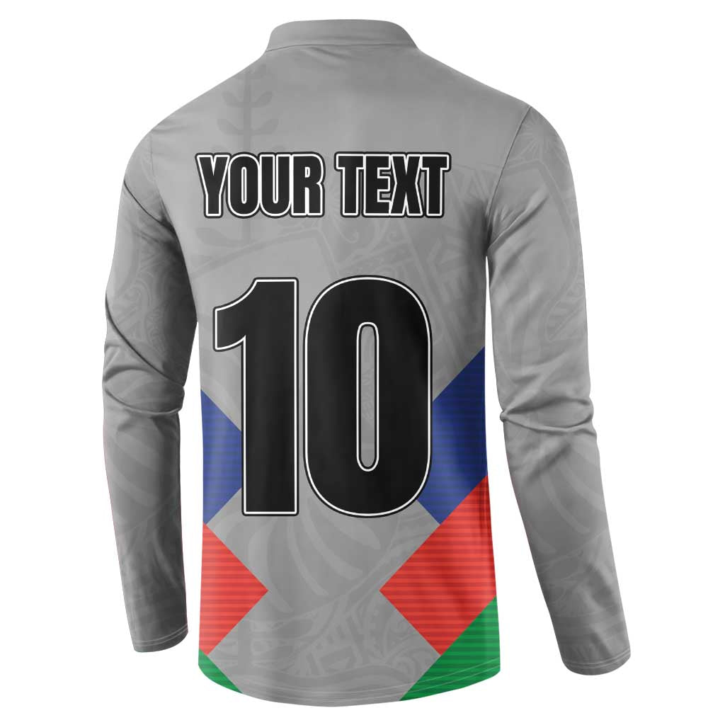 Custom New Caledonia-The Kagus Button Sweatshirt