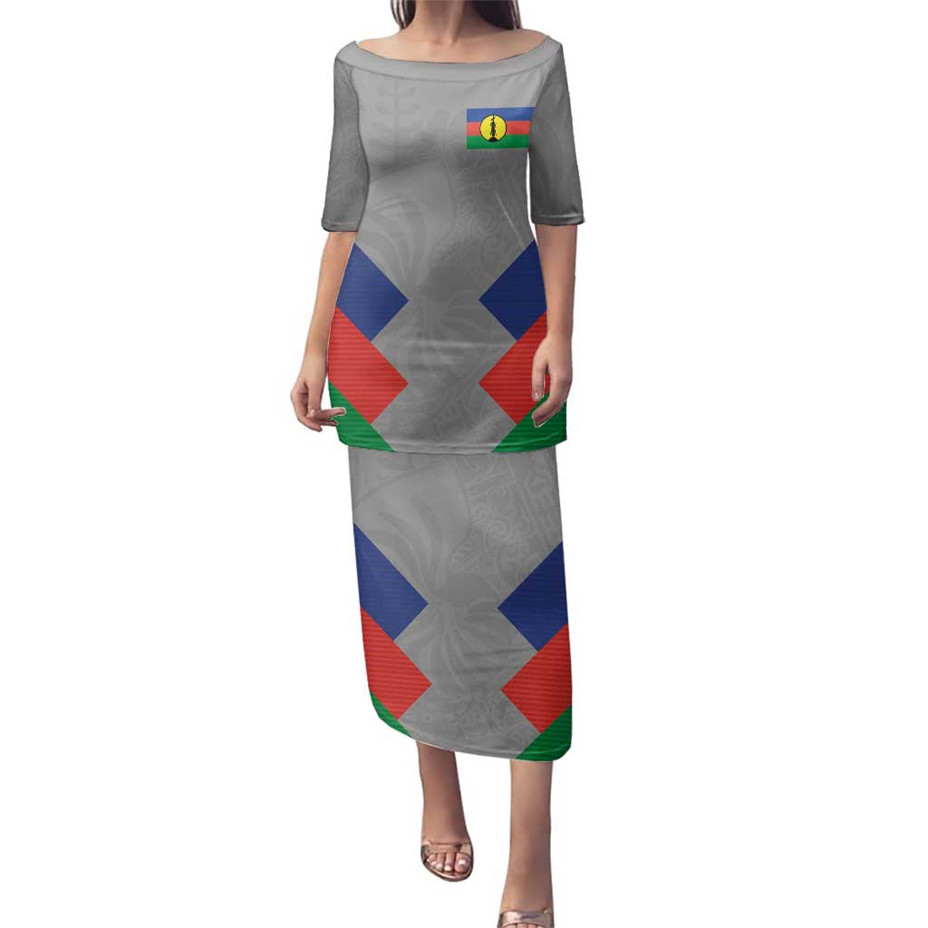 Custom New Caledonia-The Kagus Family Matching Puletasi and Hawaiian Shirt