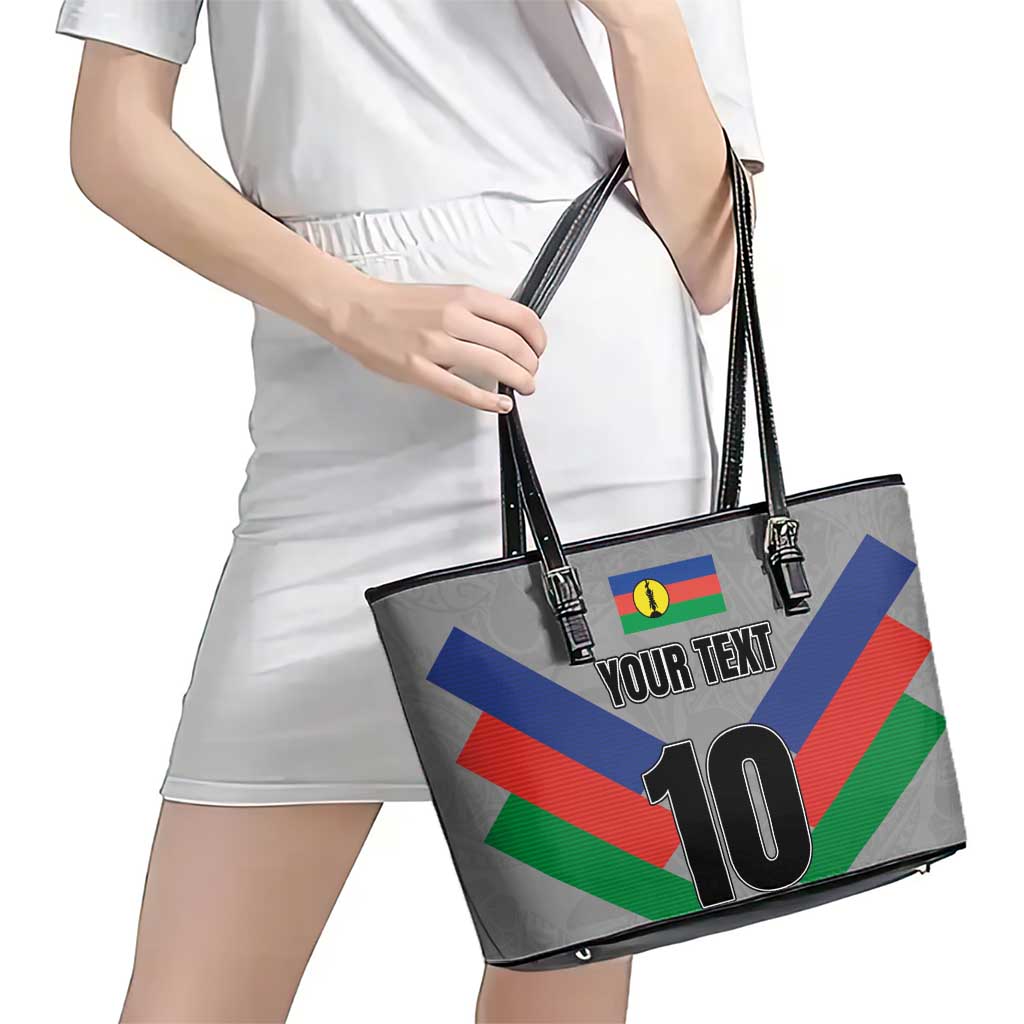 Custom New Caledonia-The Kagus Leather Tote Bag