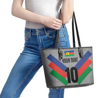 Custom New Caledonia-The Kagus Leather Tote Bag