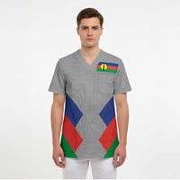 Custom New Caledonia-The Kagus Scrub Top - Polynesian Pride