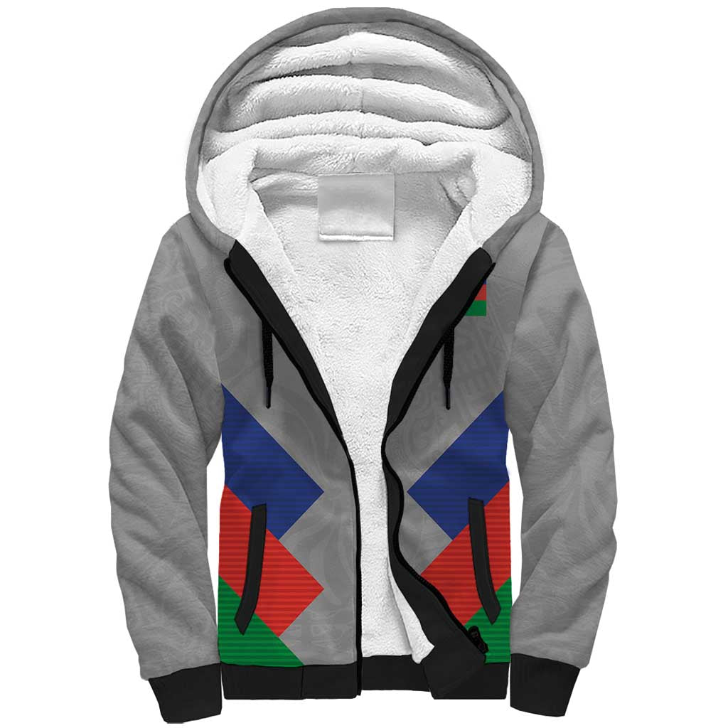 Custom New Caledonia-The Kagus Sherpa Hoodie