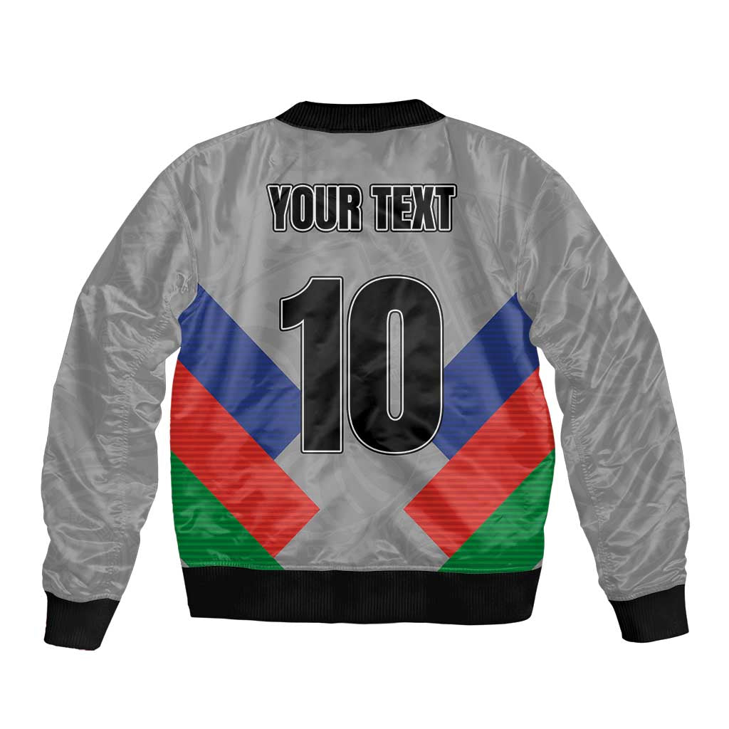 Custom New Caledonia-The Kagus Sleeve Zip Bomber Jacket