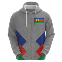 Custom New Caledonia-The Kagus Zip Hoodie
