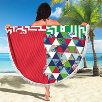 Hawaiian Floral Kakau Tropical Leaves-Sporty Style Beach Blanket LT03 - Polynesian Pride