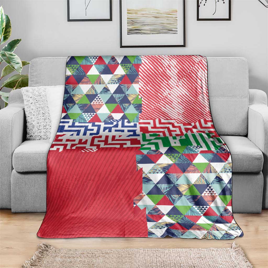 Hawaiian Floral Kakau Tropical Leaves-Sporty Style Blanket LT03 - Polynesian Pride