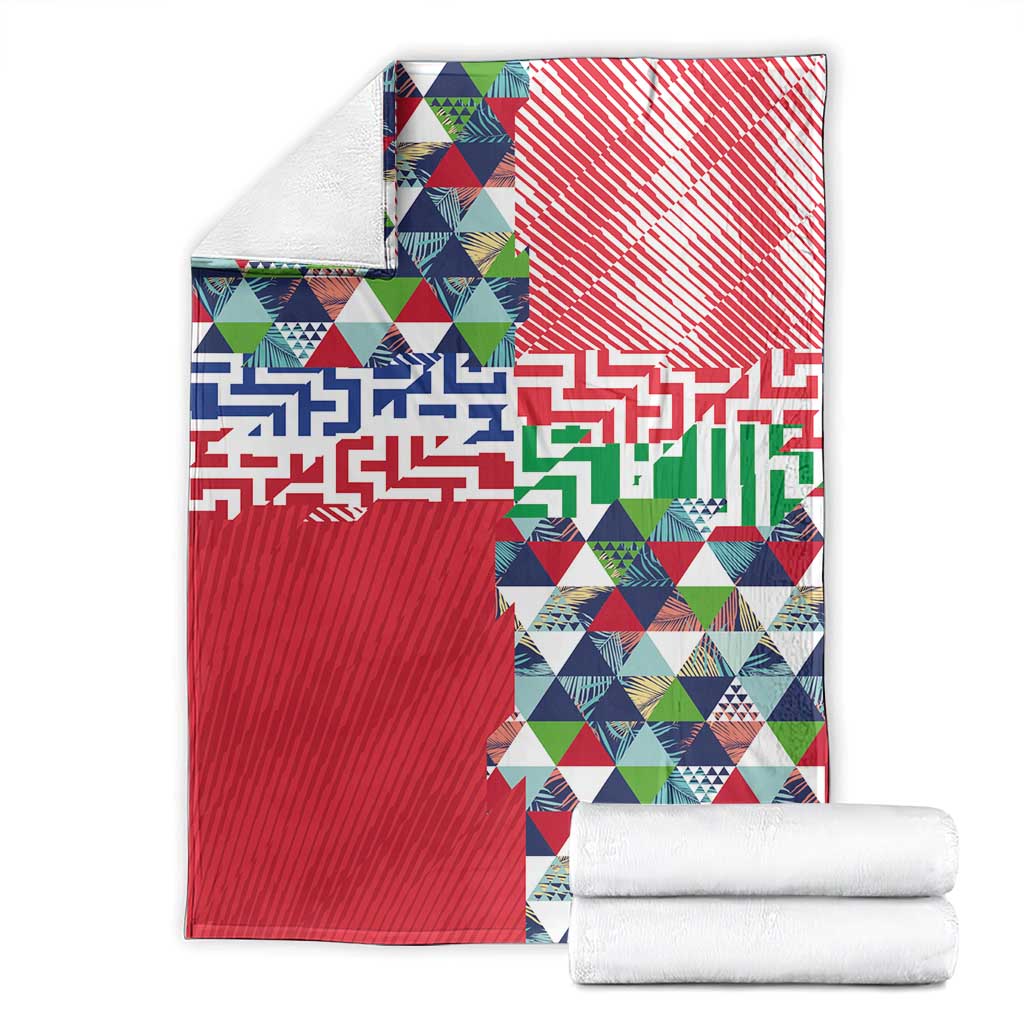 Hawaiian Floral Kakau Tropical Leaves-Sporty Style Blanket LT03 - Polynesian Pride