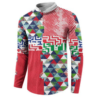 Hawaiian Floral Kakau Tropical Leaves-Sporty Style Button Sweatshirt LT03 - Polynesian Pride