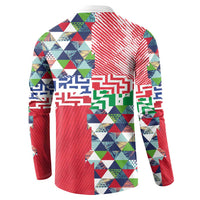 Hawaiian Floral Kakau Tropical Leaves-Sporty Style Button Sweatshirt LT03 - Polynesian Pride