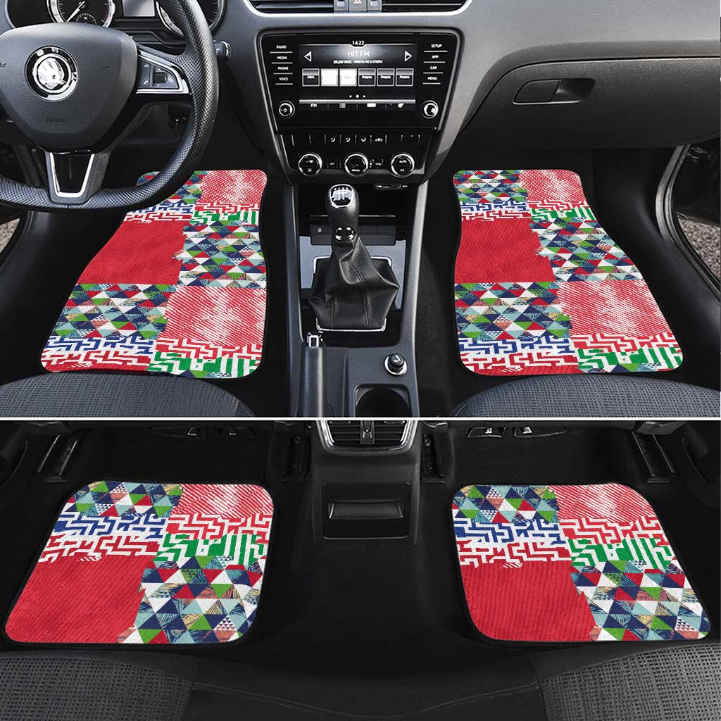 Hawaiian Floral Kakau Tropical Leaves-Sporty Style Car Mats