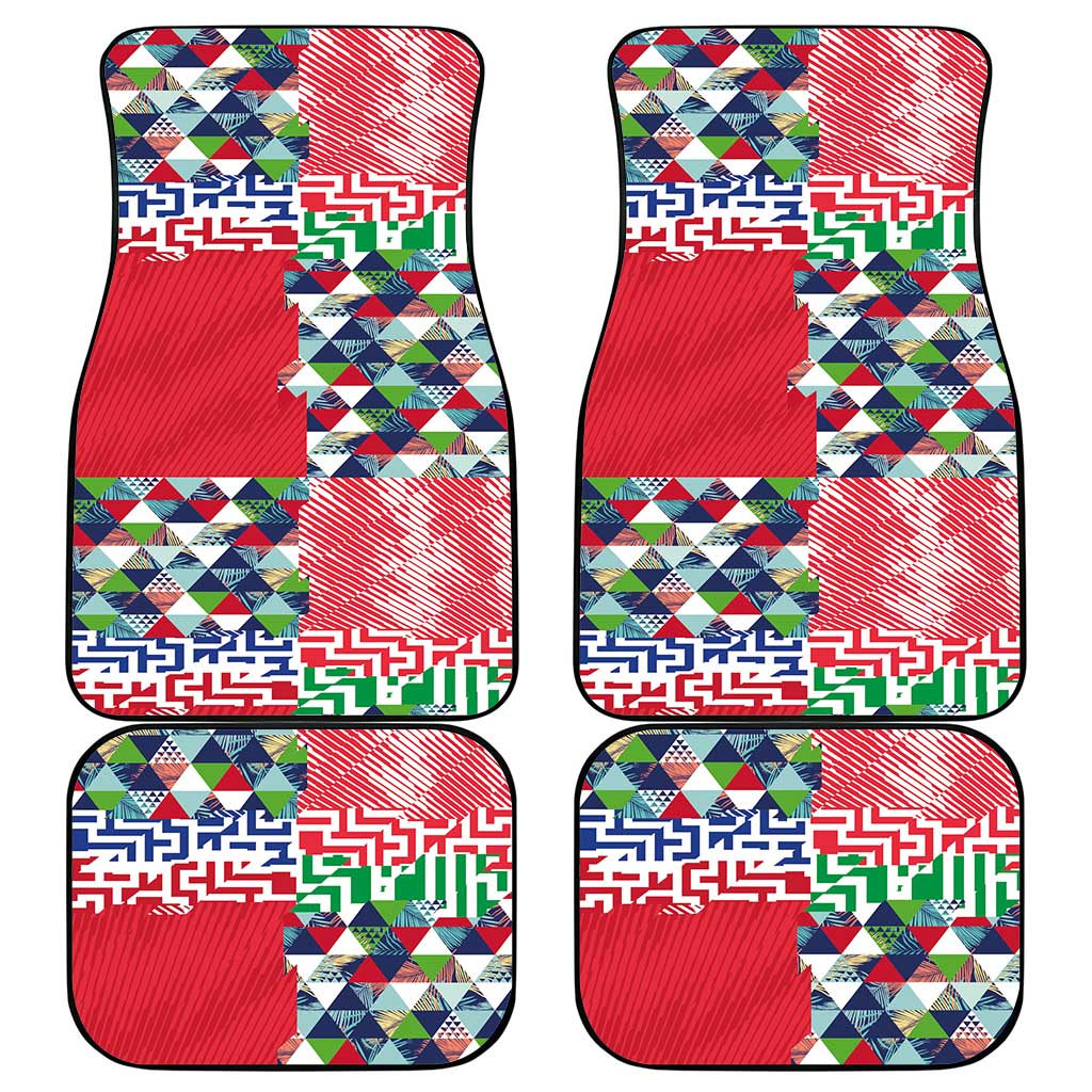 Hawaiian Floral Kakau Tropical Leaves-Sporty Style Car Mats