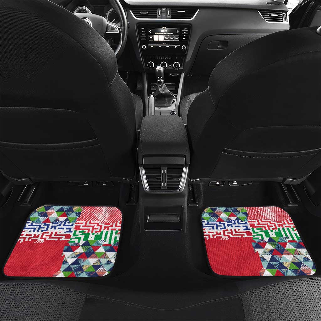 Hawaiian Floral Kakau Tropical Leaves-Sporty Style Car Mats