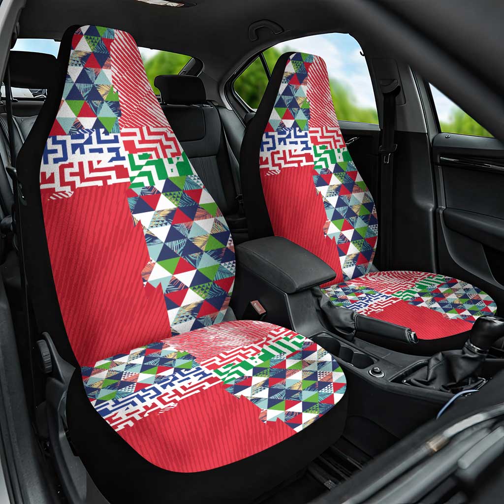 Hawaiian Floral Kakau Tropical Leaves-Sporty Style Car Seat Cover