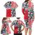 Hawaiian Floral Kakau Tropical Leaves-Sporty Style Family Matching Long Sleeve Bodycon Dress and Hawaiian Shirt