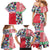 Hawaiian Floral Kakau Tropical Leaves-Sporty Style Family Matching Mermaid Dress and Hawaiian Shirt