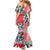 Hawaiian Floral Kakau Tropical Leaves-Sporty Style Family Matching Mermaid Dress and Hawaiian Shirt