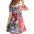 Hawaiian Floral Kakau Tropical Leaves-Sporty Style Family Matching Off The Shoulder Long Sleeve Dress and Hawaiian Shirt