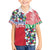 Hawaiian Floral Kakau Tropical Leaves-Sporty Style Family Matching Off The Shoulder Long Sleeve Dress and Hawaiian Shirt