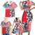 Hawaiian Floral Kakau Tropical Leaves-Sporty Style Family Matching Short Sleeve Bodycon Dress and Hawaiian Shirt