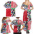 Hawaiian Floral Kakau Tropical Leaves-Sporty Style Family Matching Summer Maxi Dress and Hawaiian Shirt