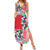 Hawaiian Floral Kakau Tropical Leaves-Sporty Style Family Matching Summer Maxi Dress and Hawaiian Shirt