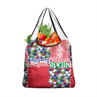 Hawaiian Floral Kakau Tropical Leaves-Sporty Style Grocery Bag
