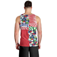 Hawaiian Floral Kakau Tropical Leaves-Sporty Style Men Tank Top LT03 - Polynesian Pride