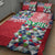 Hawaiian Floral Kakau Tropical Leaves-Sporty Style Quilt Bed Set