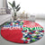 Hawaiian Floral Kakau Tropical Leaves-Sporty Style Round Carpet