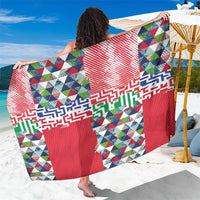 Hawaiian Floral Kakau Tropical Leaves-Sporty Style Sarong