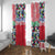 Hawaiian Floral Kakau Tropical Leaves-Sporty Style Window Curtain