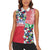 Hawaiian Floral Kakau Tropical Leaves-Sporty Style Women Sleeveless Polo Shirt