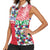 Hawaiian Floral Kakau Tropical Leaves-Sporty Style Women Sleeveless Polo Shirt