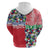 Hawaiian Floral Kakau Tropical Leaves-Sporty Style Zip Hoodie