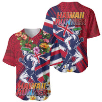 Hawaii Runner-Kakau Art with Lei and Plumeria Baseball Jersey